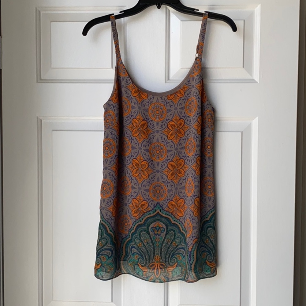 Cabi Arabesque Tank Top Boho Chic